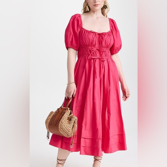 NWHT Ulla Johnson Palma Peasant Midi-Dress - Picture 3 of 4